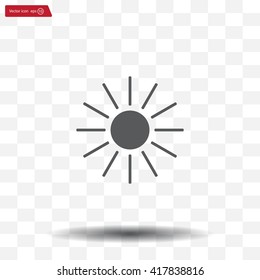 white sun icon on gray background