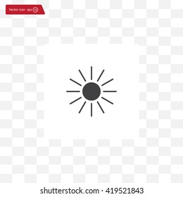 white sun icon on gray background