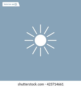 white sun icon on gray background