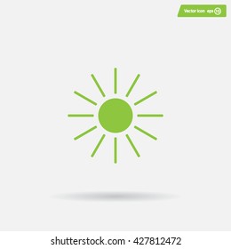 white sun icon on gray background