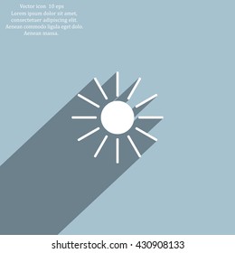 white sun icon on gray background