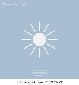 white sun icon on gray background