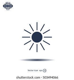 white sun icon on gray background