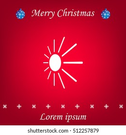white sun icon on gray background