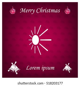 white sun icon on gray background