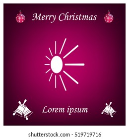 white sun icon on gray background