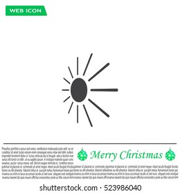 white sun icon on gray background