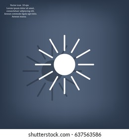 white sun icon on gray background