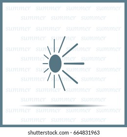 white sun icon on gray background