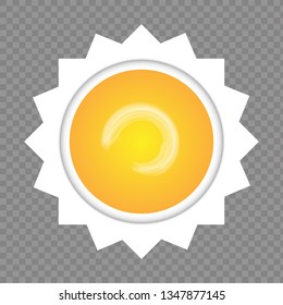 White Sun Icon. Vector
