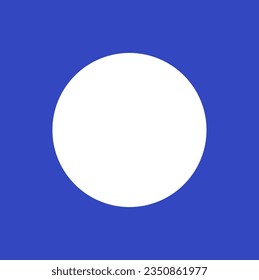 White sun vector icon on blue background.