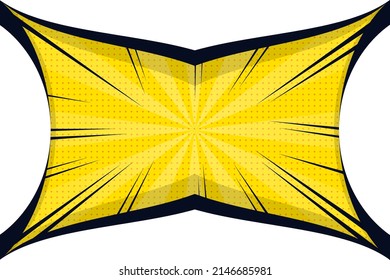 white sun yellow pop art background retro comic vector illustration vintage drawing. dot pattern with horizontal layout.