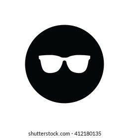 White sunglasses icon vector illustration. 