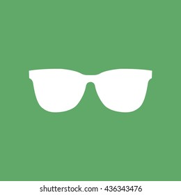 White sunglasses vector icon illustration