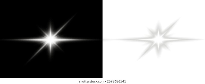 Luz solar blanca o efecto de destello de lente