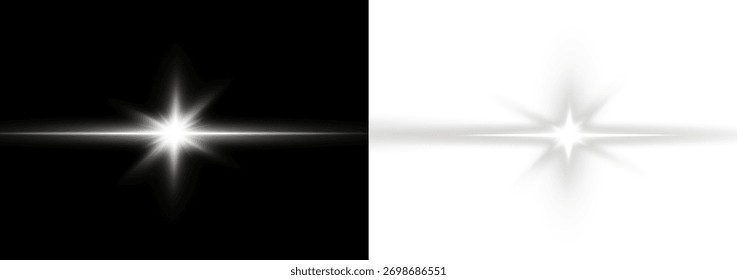 White sunlight or lens flare effect