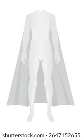 White superhero suit. vector illustration