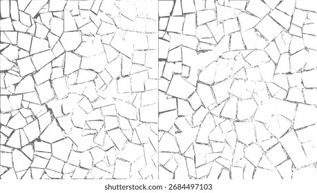 superfície branca com linhas escuras irregulares formando um padrão quebrado.