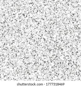 White surface marked with small stains and thin broken lines. Abstract mosaic pattern. Monochrome motley background.