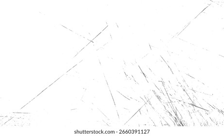 Superfície branca com inúmeros arranhões e marcas cinza escuro criando uma textura angustiada.