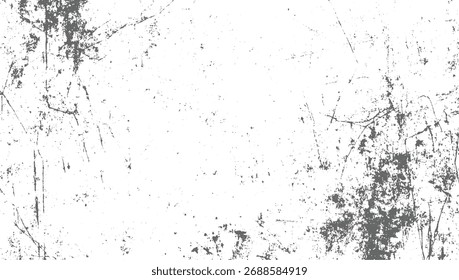 Una superficie blanca con marcas grises dispersas y arañazos que crean una textura grunge afligida.