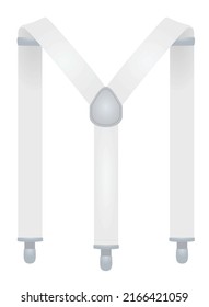 White suspenders on white background. vector illustration