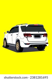 Arte de vectores 4x4 4x4 en blanco