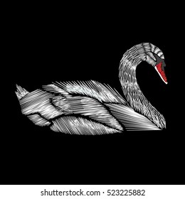White Swan embroidery