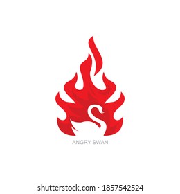 logotipo de cisne blanco, ilustraciones vectoriales