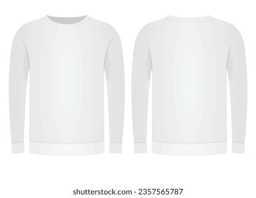 White sweatshirt blazer. vector illustration