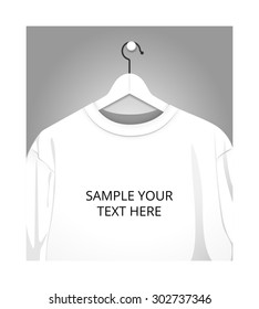 White sweatshirt hanging on the hanger