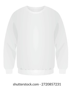 Sudadera blanca de manga larga. Vector