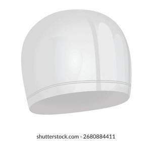 Weiße Schwimmkappe. Vektorgrafik