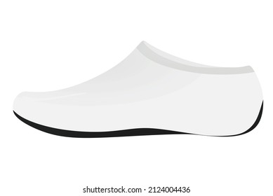 White swim sock. vector illustration