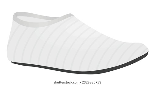 White swim sock. vector illustration