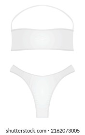 White Swim Suit. Vector Illustration