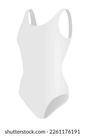Traje blanco para nadar. ilustración vectorial