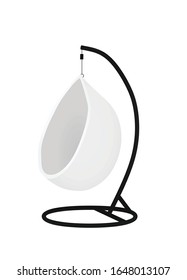 White swing chair. vector illustration
