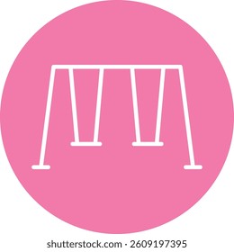 White Swing in Pink Circle