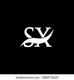 White SX Swoosh Logo Vector