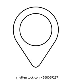 White symbol location guide icon design, vector illustration