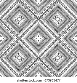 White symmetrical checkered fabric texture on the lumen of painted lines. Seamless vector pattern