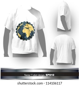 white t shirt design. vector background.