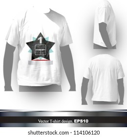 white t shirt design. vector background.