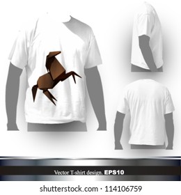 white t shirt design. vector background.