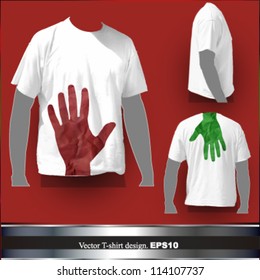 white t shirt design. vector picture