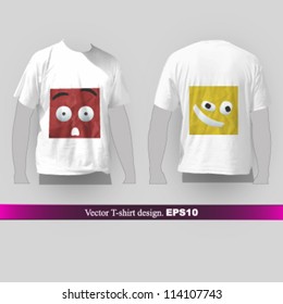 white t shirt design. vector picture