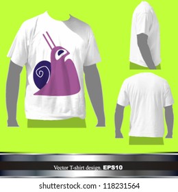 white t shirt design. vector illustration