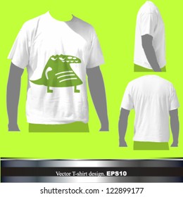 white t shirt design. vector background.