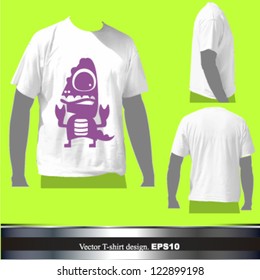 white t shirt design. vector background.